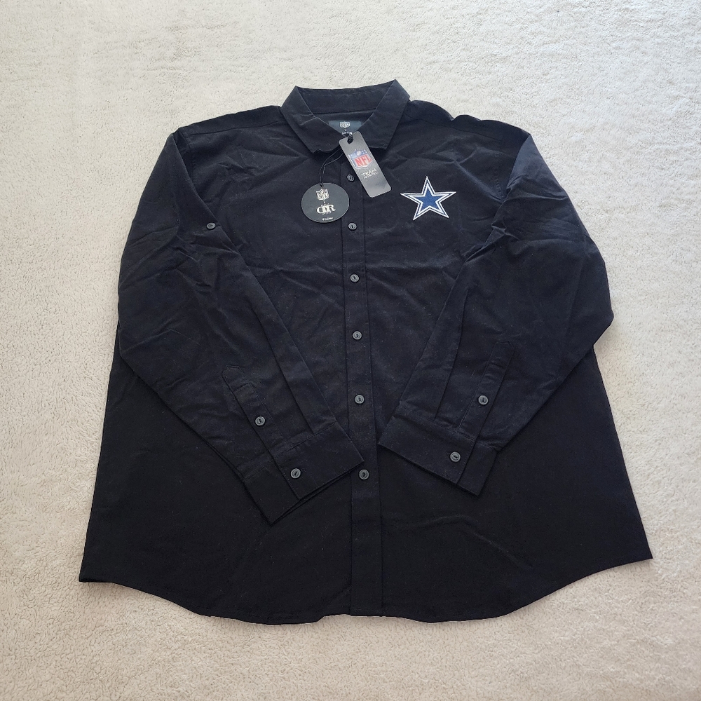Dallas Cowboys x Darius Rucker Twill L/S Button-Up Shirt, Men XL, NWT - Black - Picture 1 of 11
